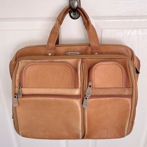 Leather briefcase, messenger, laptop bag.
